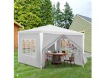 Tolletour Padiglione Campeggio Matrimonio Festa Tenda Padiglione Giardino Telo Pe 3X3M Bianco