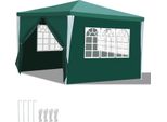 Yakimz Gazebo Da Giardino Con 3 Pannelli Laterali Rimovibili Tenda Portatile Impermeabile Tenda Da Festa Con Tubi A Spirale E Grandi Finestre, Per Feste Matrimoni Campeggio
