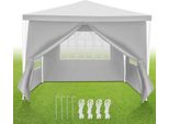 Yakimz Padiglione Impermeabile - Padiglione Da Terrazza Con Bulloni, Tenda Da Giardino Perfetta Per Feste Bianco 3X3M