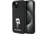 Karl Lagerfeld Klhcp15Msmhknpk Iphone 15 Plus / 14 Plus 6.7 Czarny / Silicone Nero Ikonik Metallo Pin