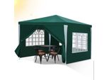 Tenda Da Giardino Pavilion - Pratica Tenda Da Spiaggia, Facile Da Montare Con Easy-Klett, Ideale Per Feste Verde 3X3M