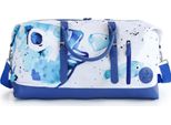 Borsa Da Viaggio Anemoss 50 L - Borsa Sportiva E Da Viaggio Per Donne E Uomini - Design A Forma Di Pesce - Borsa Da Viaggio Con Zip - Blu E Bianco