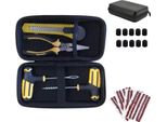 Kit Di Riparazione Pneumatici Yolistar 36 Tlg Kit Professionale Di Riparazione Pneumatici Con Strisce Vulcanizzanti Guanti Accessori Per Auto Biciclette Moto Trattori Camion