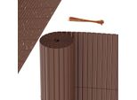 Aopunly Pvc Privacy Schermo Mat Privacy Recinzione Balcone Frangivento Privacy Schermo Per Recinzione Marrone 160X800Cm