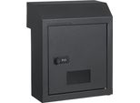 Porta Cassetta Postale Da Incasso 305X155X360 Mm - Serratura A Codice Grigio Scuro - Raccolta Sicura Della Posta - Porta Cassetta Postale Resistente Alle Intemperie - Design Moderno