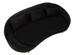 Divano 3 Posti Oslo Concuscini Nero Cm 185X84X68