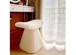 Sgabello Per Il Soggiorno, Sgabello Per Il Trucco, Sedia Singola, Sgabello Per Il Cambio Delle Scarpe Per Il Corridoio Poltrona Sedia Bianca L53.5*L40.5*H50Cm 【TD-0003】