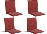 Outsunny Set Di 4 Cuscini Per Sedile 108 X 50 X 5 Cm Cuscino Per Sedia Con Cinghie, Cuscino Per Sedile Da Interno Per Esterni, Cuscino Per Sedile, Cuscino Per Panca Per Mobili Da Giardino, Sedia Per Sedersi, Sedia Da Pranzo, Rosso Vino