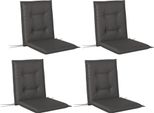 Outsunny Set Di 4 Cuscini Per Sedia 108 X 50 X 5 Cm Cuscino Per Sedia Con Cinghie, Cuscino Per Sedile Da Interno Per Esterni, Cuscino Per Sedile, Cuscino Per Panca Per Mobili Da Giardino, Sedia Per Sedersi, Sedia Da Pranzo, Grigio Scuro