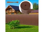 Aopunly Pvc Privacy Schermo Mat Privacy Recinzione Balcone Frangivento Privacy Schermo Per Recinzione Marrone 90X800Cm