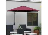 Vidaxl Ombrellone Da Giardino Rosso Bordeaux 248 X 248 X 148 Cm