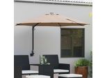 Vidaxl Ombrellone Da Giardino Taupe 248 X 248 X 148 Cm