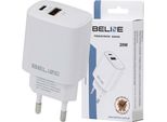 Beline Charger 20W USB-C + USB-A White