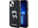 Custodia Rigida In Tpu Per Iphone 15 E 14 Plus Di Karl Lagerfeld - Monogramma Ikonik - Nero