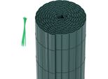 Clanmacy Pvc Privacy Schermo Mat Privacy Recinzione Balcone Frangivento Privacy Schermo Per Recinzione Verde 120X500Cm