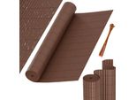 Hengda Pvc Privacy Schermo Mat Privacy Recinzione Balcone Frangivento Privacy Schermo Per Recinzione Marrone 100X900Cm