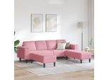 Vidaxl Divano Da Salotto 3 Pezzi Rosa