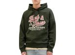 Jack & Jones Logo 2 Col Felpa Con Cappuccio Verde Xl Uomo Verde Xl