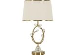 Lumino Da Tavolo Mauro Ferretti Versailles E27 Ø 36X60 Cm Bianco Oro