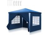Tenda Da Festa Izrielar Con Pareti Laterali, Porta Con Cerniera E Finestre, Resistente Alle Intemperie, 3X3 M, Blu
