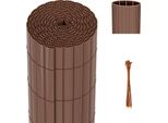 Hengda Pvc Privacy Schermo Mat Privacy Recinzione Balcone Frangivento Privacy Schermo Per Recinzione Marrone 100X800Cm