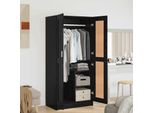 Vidaxl Armadio Look Rovere Nero 82,5 X 51,5 X 180 Cm