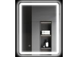 Homcom Specchio Da Bagno, 60 X 80 Cm Specchio Led Con Interruttore A Sfioramento, Funzione Di Memoria, Specchio Da Parete Non Appannante Specchio Luminoso Con 3 Colori Di Luce, Argento