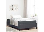 Vidaxl Struttura Letto Con Materasso Grigio Scuro 120 X 190 Cm Tessuto