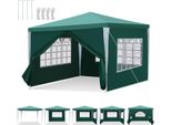 Gazebo Tolletour Con Finestre Con Pannelli Laterali 3 X 3 M Blu