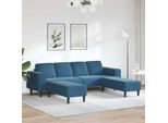 Vidaxl Divano Da Salotto 3 Pezzi Blu