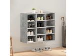 Vidaxl Scarpiera Grigio Cemento 77,5 X 30 X 67 Cm Materiale A Base Di Legno