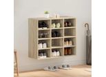 Vidaxl Scarpiera In Rovere Sonoma 77,5 X 30 X 67 Cm Materiale A Base Di Legno