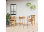 Vidaxl Sedia 2 Pezzi Marrone 63 X 58 X 89 Cm In Legno Massiccio Di Teak