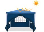 Hengda 3X3M Gazebo Da Giardino Con Pannelli Laterali Tenda Impermeabile Portatile Con Tubo Di Ferro, Blu
