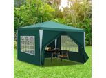 Jayseuw Gazebo 3X3M Verde Con Pareti Laterali Tenda Party Protezione Uv Per Giardino Esterno Campeggio