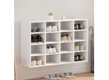 Vidaxl Scarpiera Con Ripiano Bianco 103 X 30 X 67 Cm Materiale A Base Di Legno