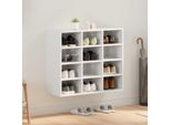 Vidaxl Scarpiera Con Ripiano Bianco 77,5 X 30 X 67 Cm Materiale A Base Di Legno