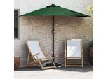 Vidaxl Ombrellone Da Giardino Verde 294 X 150 X 224 Cm In Poliestere E Acciaio