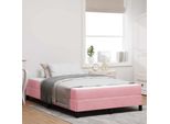 Vidaxl Letto A Molle Con Materasso Rosa 120 X 190 Cm In Tessuto