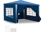 Izrielar Gazebo 3X3M Con Pareti Laterali Borsa Impermeabile Protezione Uv 50+Giardino Gazebo Tenda Da Giardino Tenda Per Feste Blu