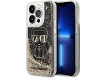 Custodia Karl Lagerfeld Per Iphone 14 Pro - Liquid Glitter - Gatsby Ikonik - Nero