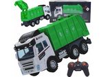 Lolex | Camion Della Spazzatura Rc - 28 Cm - Verde - Struttura Robusta - Ideale Per Bambini Dai 3 Anni In Su - Gioco Realistico E Divertente
