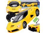 Lolex | Auto Sportiva Rc - 1:12 - Gialla - Con Luci A Led - Telecomando E Funzione Di Deriva