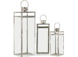 Furnlux Lanterna Decorativa Argento 22 Cm (3 Pezzi) / Colore Principale: Argento / Dimensioni: 22 X 71 X 23 Cm