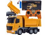 Lolex | Ribaltabile Rc - 1:24 - Giallo - Telecomando, Veicolo Da Cantiere, Giocattolo Per Bambini