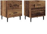 Syfax™ Armadio Da Notte 2 Pcs Legno Vecchio 40 X 35 X 47,5 Cm