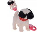 Lolex | Cane Interattivo - 500 G - Giocattolo Per Bambini - Cane Con Guinzaglio - 21 X 20 X 8 Cm