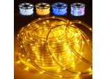 Tolletour Led Luce A Corda Set Completo Di Accessori Luci Fiabesche Illuminazione Giallo 20 Metri Led Per Interni/Esterni Illuminazione Natalizia Decorazione Luce A Corda