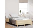 Vidaxl Letto A Molle Con Materasso Crema 120 X 190 Cm In Tessuto