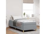 Vidaxl Struttura Letto Con Materasso Grigio Chiaro 80 X 200 Cm Tessuto